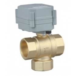 3-way T port vertical type motorized ball valve