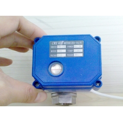 Mini electric actuated ball valve with  indicator window