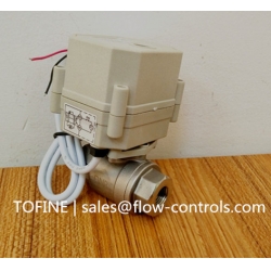 miniature 8mm Stainless NPT TOFINE automated ball valves