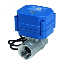 Automatic shut off valve for water leak alarm detection